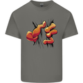 Frog Hand Scrunching Material Kids T-Shirt Childrens Charcoal