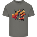 Frog Hand Scrunching Material Kids T-Shirt Childrens Charcoal