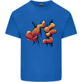 Frog Hand Scrunching Material Kids T-Shirt Childrens Royal Blue