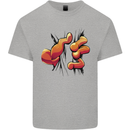 Frog Hand Scrunching Material Kids T-Shirt Childrens Sports Grey