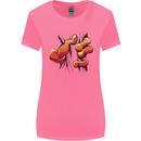 Frog Hand Scrunching Material Womens Wider Cut T-Shirt Azalea