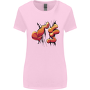 Frog Hand Scrunching Material Womens Wider Cut T-Shirt Light Pink