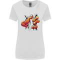 Frog Hand Scrunching Material Womens Wider Cut T-Shirt White