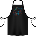 Frog Smoking Magic Mushrooms Bong Weed Cotton Apron 100% Organic Black