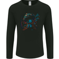 Frog Smoking Magic Mushrooms Bong Weed Mens Long Sleeve T-Shirt Black