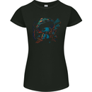 Frog Smoking Magic Mushrooms Bong Weed Womens Petite Cut T-Shirt Black