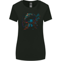 Frog Smoking Magic Mushrooms Bong Weed Womens Wider Cut T-Shirt Black