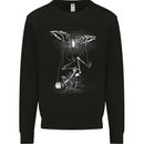 Full Moon Puppet Skeleton Halloween Skull Kids Sweatshirt Jumper Black