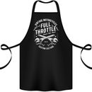 Full Throttle Motorcycle Biker Motorbike Cotton Apron 100% Organic Black