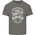 Full Throttle Motorcycle Biker Motorbike Mens Cotton T-Shirt Tee Top Charcoal