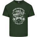 Full Throttle Motorcycle Biker Motorbike Mens Cotton T-Shirt Tee Top Forest Green