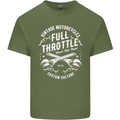 Full Throttle Motorcycle Biker Motorbike Mens Cotton T-Shirt Tee Top Military Green