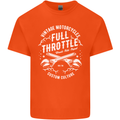 Full Throttle Motorcycle Biker Motorbike Mens Cotton T-Shirt Tee Top Orange
