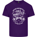Full Throttle Motorcycle Biker Motorbike Mens Cotton T-Shirt Tee Top Purple