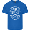 Full Throttle Motorcycle Biker Motorbike Mens Cotton T-Shirt Tee Top Royal Blue