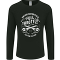 Full Throttle Motorcycle Biker Motorbike Mens Long Sleeve T-Shirt Black
