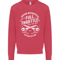 Full Throttle Motorcycle Biker Motorbike Mens Sweatshirt Jumper Heliconia