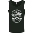 Full Throttle Motorcycle Biker Motorbike Mens Vest Tank Top Black
