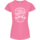 Full Throttle Motorcycle Biker Motorbike Womens Petite Cut T-Shirt Azalea