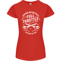 Full Throttle Motorcycle Biker Motorbike Womens Petite Cut T-Shirt Red