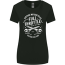 Full Throttle Motorcycle Biker Motorbike Womens Wider Cut T-Shirt Black