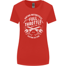 Full Throttle Motorcycle Biker Motorbike Womens Wider Cut T-Shirt Red