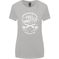 Full Throttle Motorcycle Biker Motorbike Womens Wider Cut T-Shirt Sports Grey