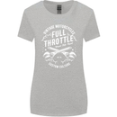 Full Throttle Motorcycle Biker Motorbike Womens Wider Cut T-Shirt Sports Grey