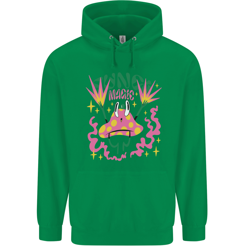 Fungi Magic Mushrooms Trippy LSD Childrens Kids Hoodie Irish Green