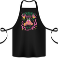 Fungi Magic Mushrooms Trippy LSD Cotton Apron 100% Organic Black