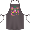 Fungi Magic Mushrooms Trippy LSD Cotton Apron 100% Organic Dark Grey