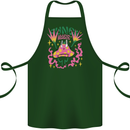 Fungi Magic Mushrooms Trippy LSD Cotton Apron 100% Organic Forest Green
