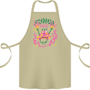 Fungi Magic Mushrooms Trippy LSD Cotton Apron 100% Organic Khaki