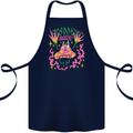 Fungi Magic Mushrooms Trippy LSD Cotton Apron 100% Organic Navy Blue