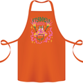 Fungi Magic Mushrooms Trippy LSD Cotton Apron 100% Organic Orange