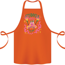 Fungi Magic Mushrooms Trippy LSD Cotton Apron 100% Organic Orange