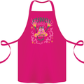 Fungi Magic Mushrooms Trippy LSD Cotton Apron 100% Organic Pink