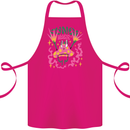 Fungi Magic Mushrooms Trippy LSD Cotton Apron 100% Organic Pink