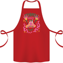 Fungi Magic Mushrooms Trippy LSD Cotton Apron 100% Organic Red