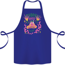 Fungi Magic Mushrooms Trippy LSD Cotton Apron 100% Organic Royal Blue