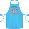 Fungi Magic Mushrooms Trippy LSD Cotton Apron 100% Organic Turquoise