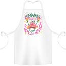 Fungi Magic Mushrooms Trippy LSD Cotton Apron 100% Organic White