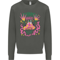 Fungi Magic Mushrooms Trippy LSD Kids Sweatshirt Jumper Storm Grey
