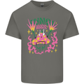 Fungi Magic Mushrooms Trippy LSD Kids T-Shirt Childrens Charcoal