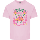 Fungi Magic Mushrooms Trippy LSD Kids T-Shirt Childrens Light Pink