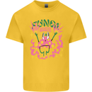 Fungi Magic Mushrooms Trippy LSD Kids T-Shirt Childrens Yellow