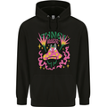 Fungi Magic Mushrooms Trippy LSD Mens 80% Cotton Hoodie Black