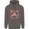 Fungi Magic Mushrooms Trippy LSD Mens 80% Cotton Hoodie Charcoal