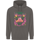 Fungi Magic Mushrooms Trippy LSD Mens 80% Cotton Hoodie Charcoal