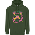 Fungi Magic Mushrooms Trippy LSD Mens 80% Cotton Hoodie Forest Green